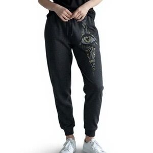 Lauren Moshi Joggers with Evil Eye Design